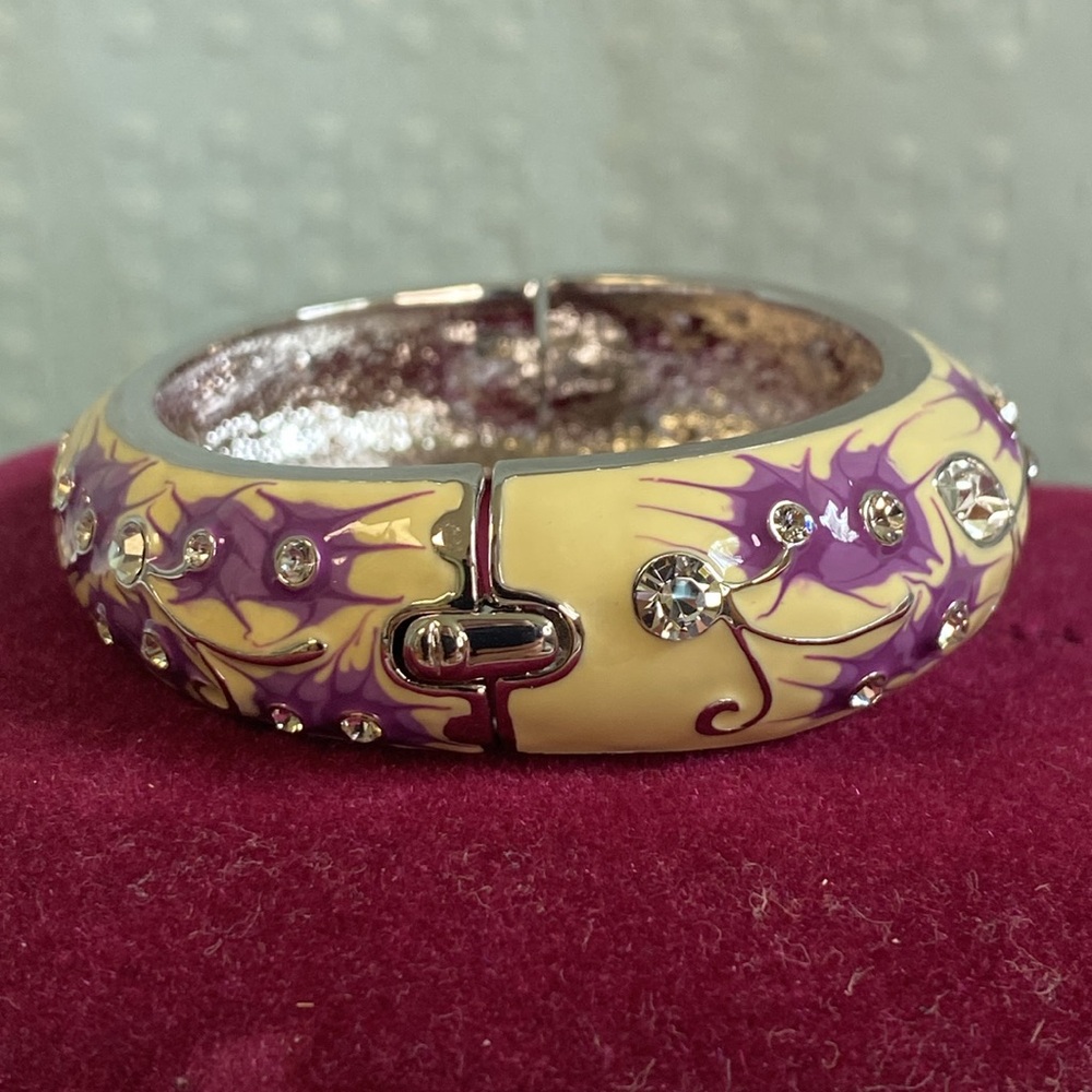 JACQUELINE KENNEDY CAMROSE & KROSS Purple with Swarovski Bracelet - Picture 4 of 17